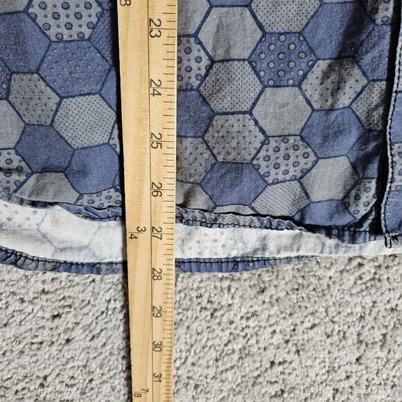 Tripp NYC Shirt Mens XL Gray Blue Button Up Honeycomb AOP Joker Gothic Punk - Picture 10 of 12